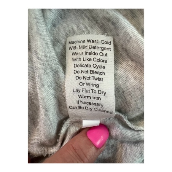 π EUC CABI Dream Waterfall Gray Oatmeal Cardigan w/ Chiffon Trim | Sz S - Picture 9 of 9